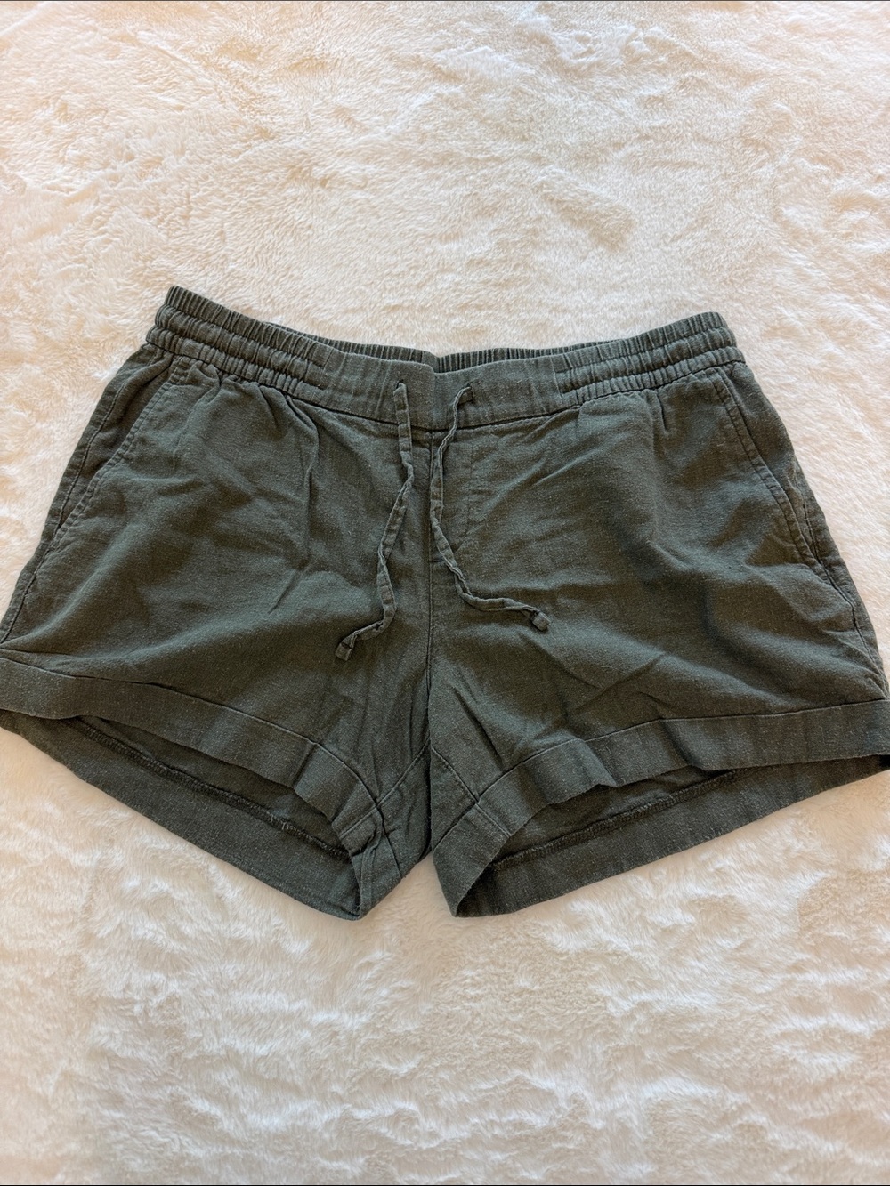 Old Navy Olive Drawstring Athletic Shorts